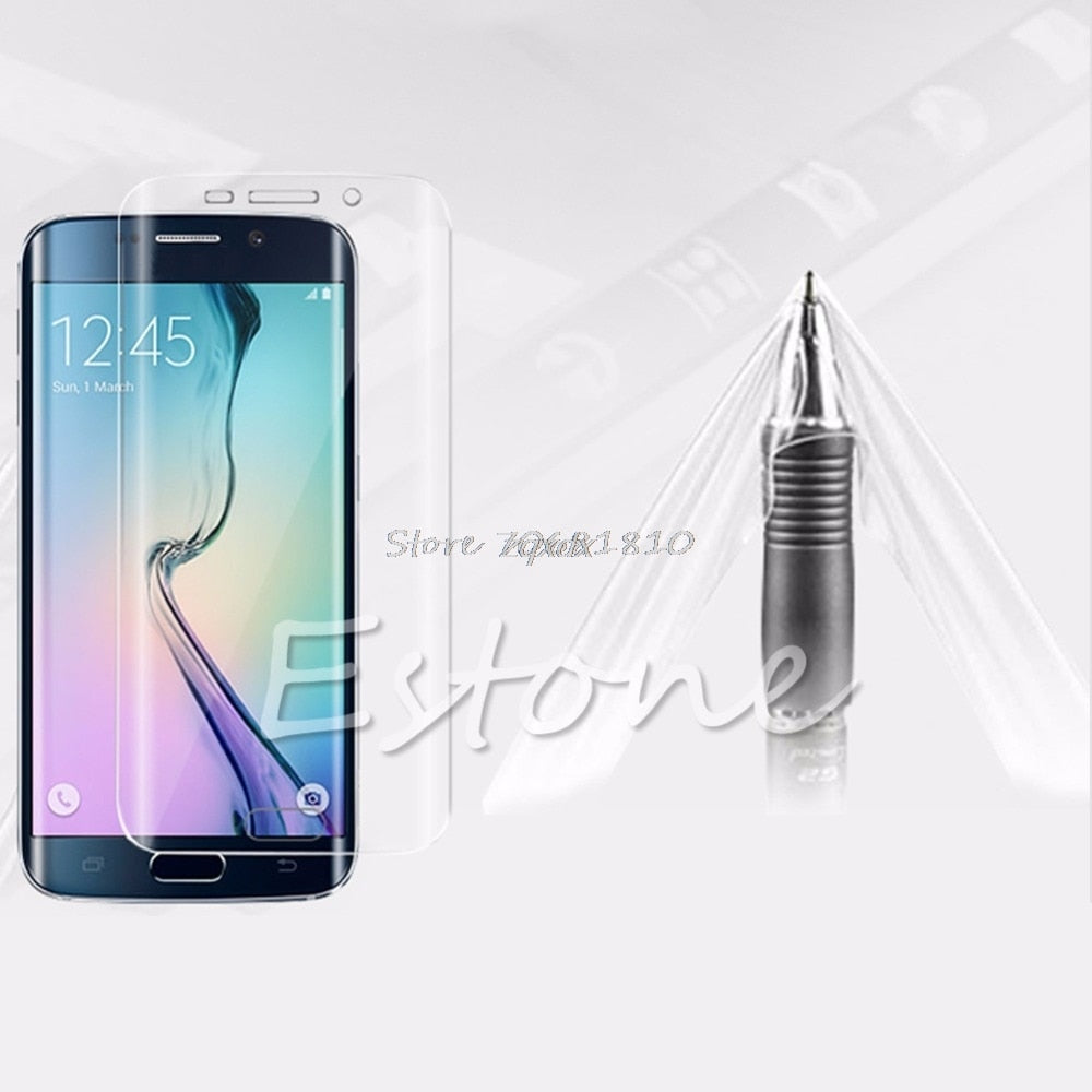 1PC Clear Protective Curved Full Screen Protector Film For Samsung Galaxy S6 Edge Z17 Drop ship