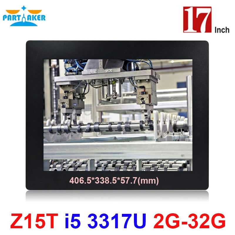 Partaker Elite Z15 17 Inch Panel PC Industrial with Made-In-China 5 Wire Resistive Touch Screen Core i5 3317u