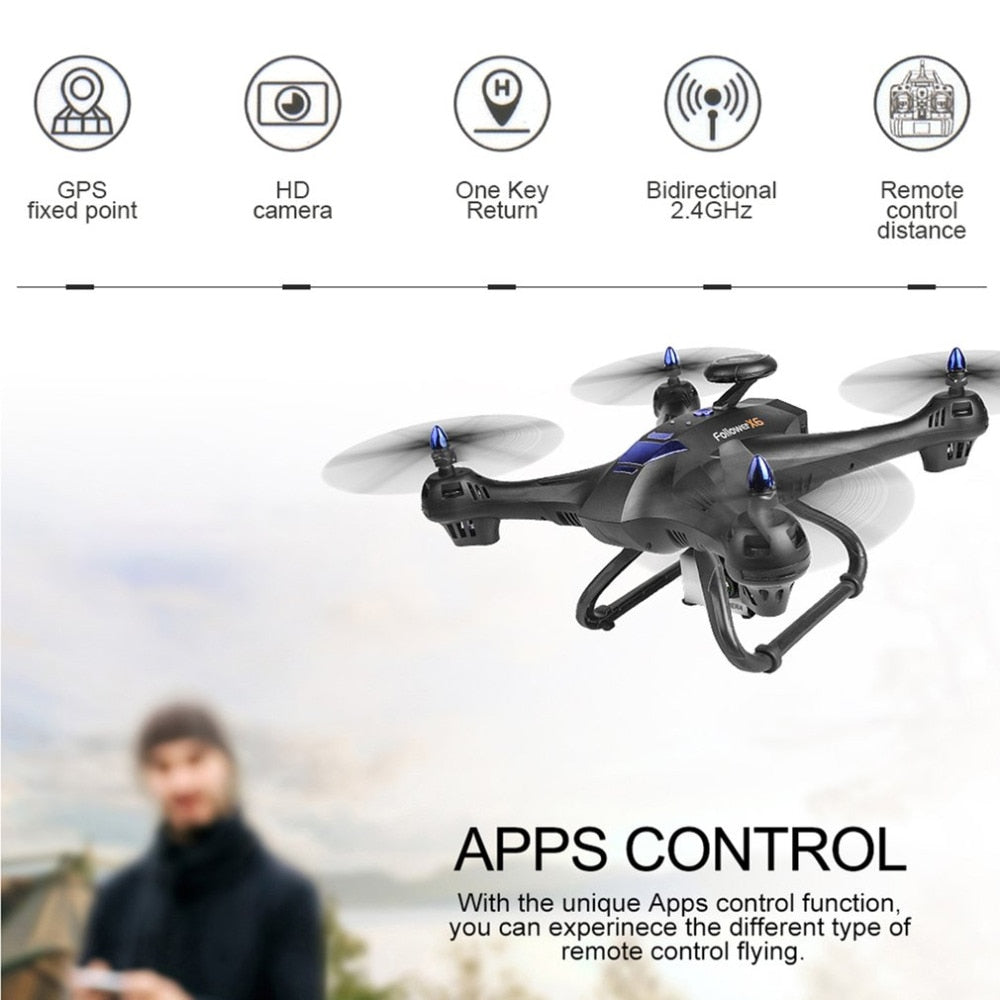 2.4G RC Drone Quadrocopter with 720P Camera HD GPS 5 Inch LCD Remote Control Quadrocopter 2000mAh 3D rollover 4Channels