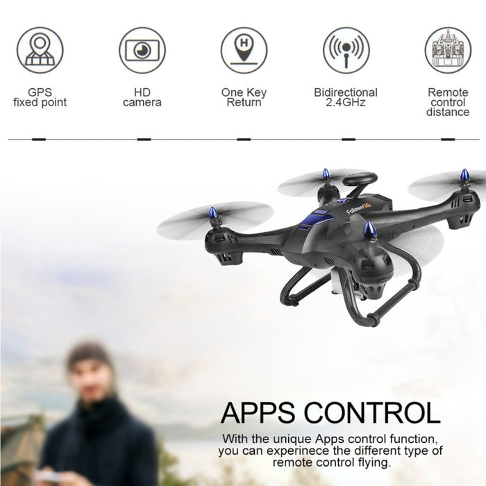 2.4G RC Drone Quadrocopter with 720P Camera HD GPS 5 Inch LCD Remote Control Quadrocopter 2000mAh 3D rollover 4Channels