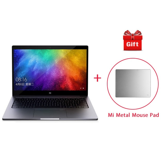 Original Xiaomi Laptop Air 13.3" 8GB DDR4 256GB SSD Intel i5 i7 Quad Core Notebook MX150 2GB Fingerprint Recognize Ultraslim PC