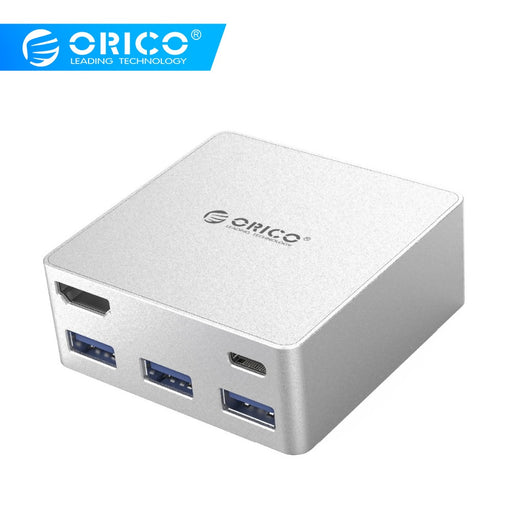 ORICO CDHU3 Type-C HUB USB3.0 HDMI Aluminum Mini Docking Station PD Function for MacBook Pro-Silver