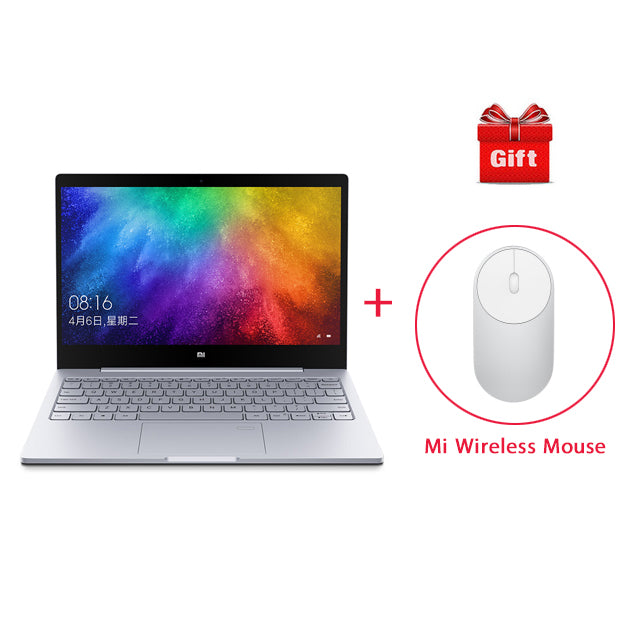 Original Xiaomi Laptop Air 13.3" 8GB DDR4 256GB SSD Intel i5 i7 Quad Core Notebook MX150 2GB Fingerprint Recognize Ultraslim PC