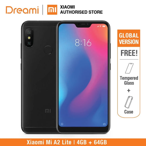 Global Version Xiaomi Mi A2 Lite 64GB ROM 4GB RAM (Black Color only) Official Rom