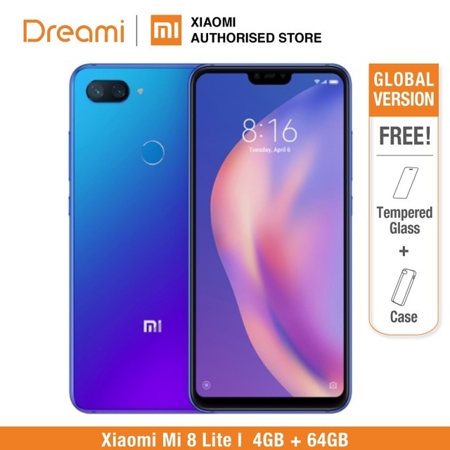 Global Version Xiaomi Mi 8 Lite 64GB 4GB Ram (Brand New and Sealed) mi8 lite 64gb