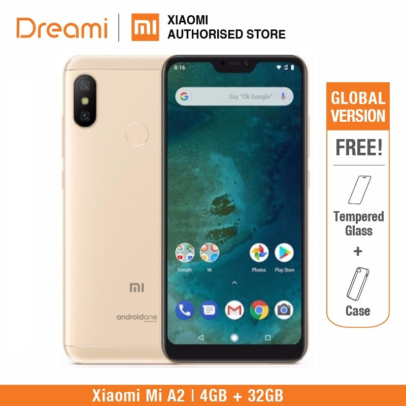 Global Version Xiaomi Mi A2 32GB ROM 4GB RAM (OFFICIAL ROM) mia2 32gb