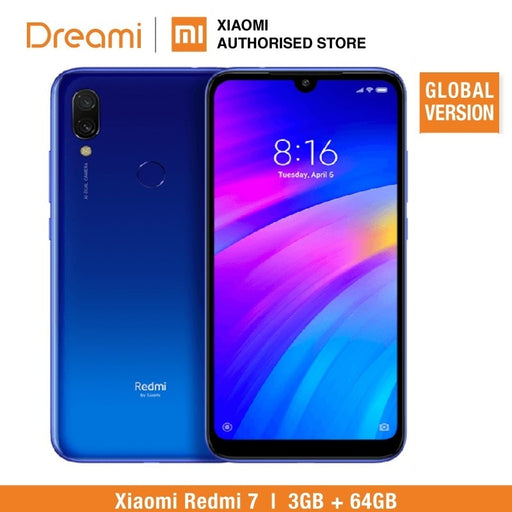 Global Version Xiaomi Redmi 7 64GB ROM 3GB RAM (Brand New and Sealed Box) READY Stock