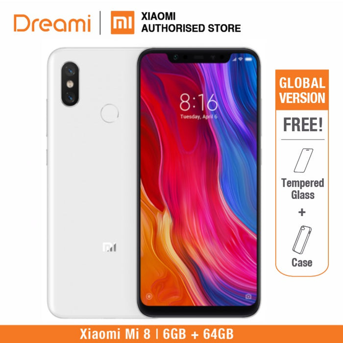 Global Version Xiaomi Mi 8 64GB ROM 6GB RAM (Official Rom) OFFICIAL Rom, mi8 64gb